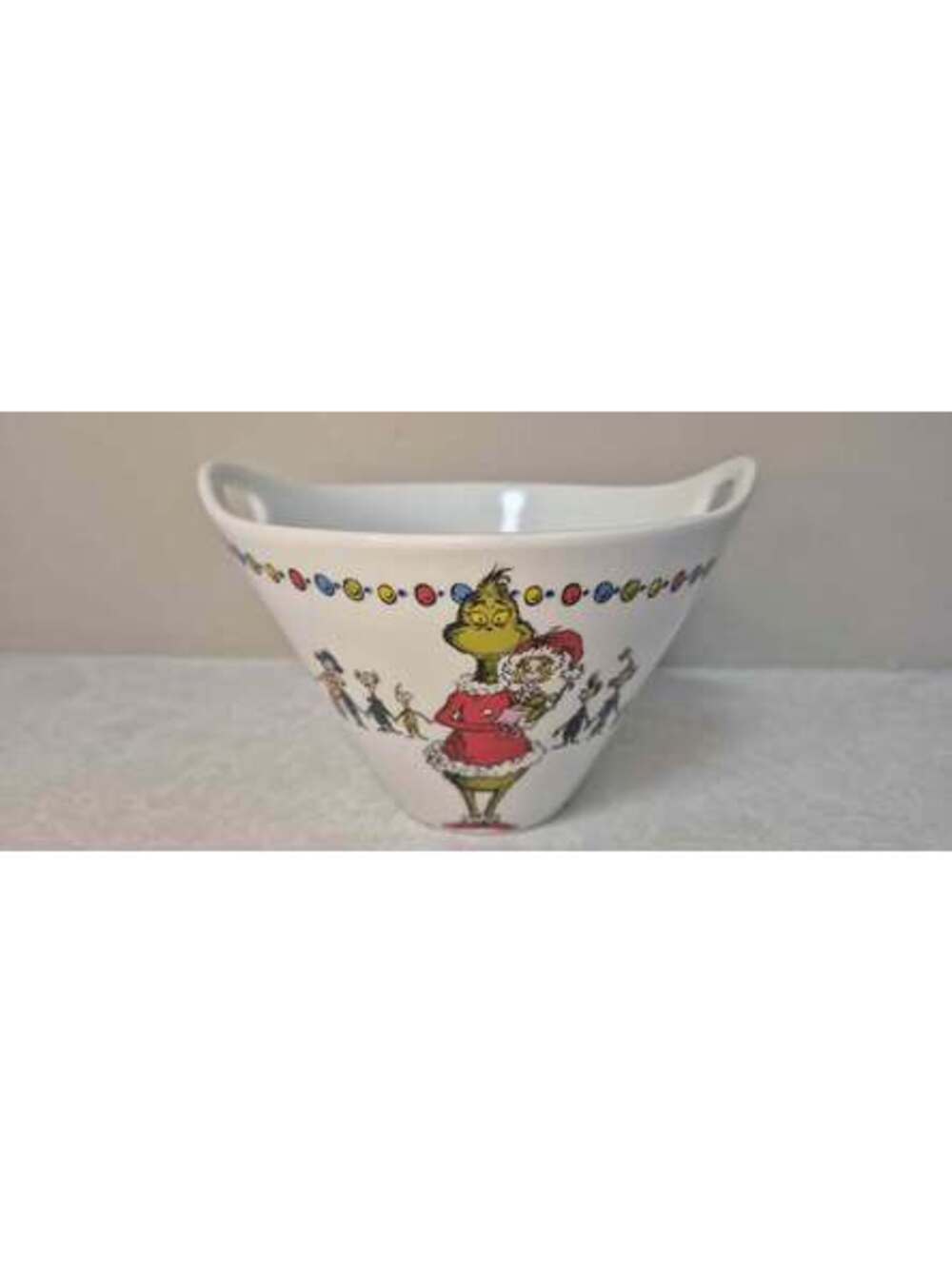 Dr. Seuss The Grinch Ceramic Serving Bowl – Christmas Holiday Decor